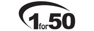 1for50 logo w 1for50 logo w